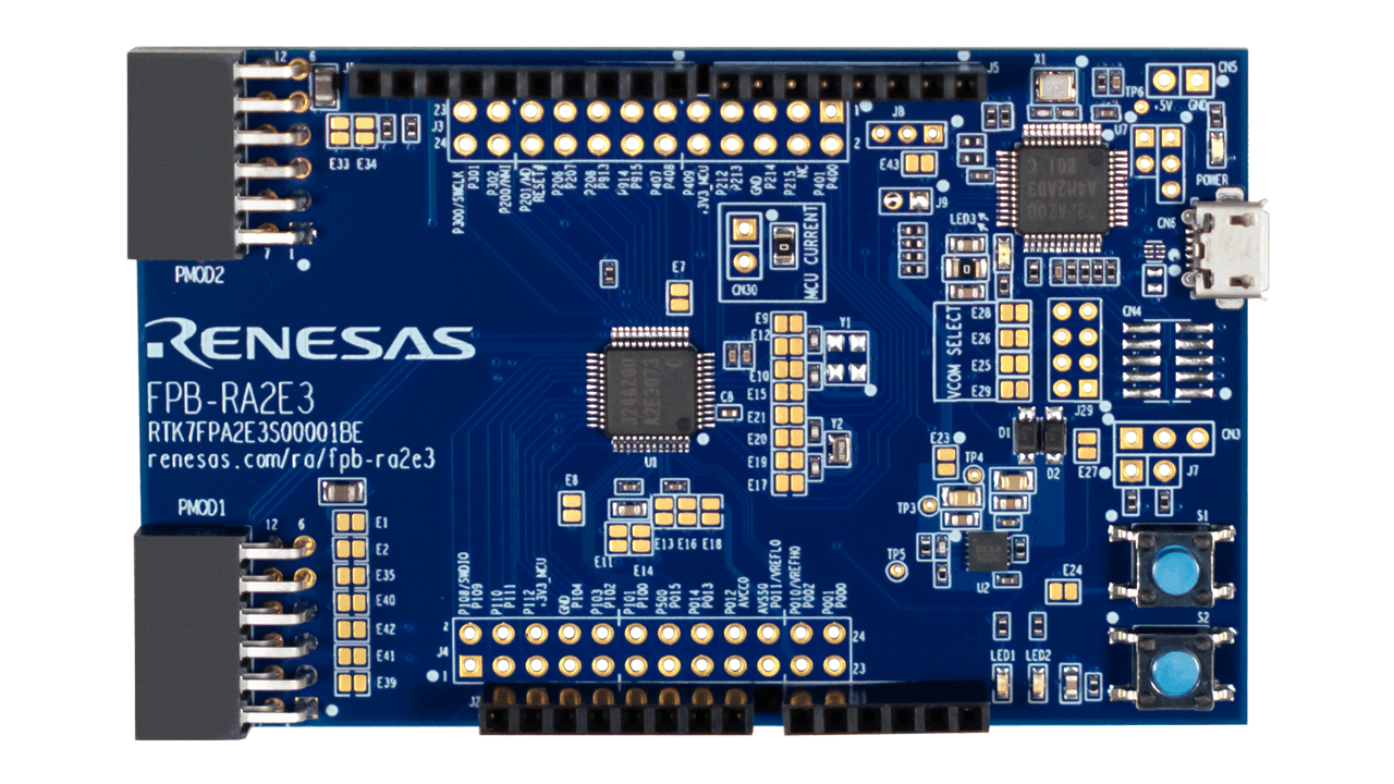 Renesas RA2E3 Fast Prototyping Board from Renesas Electronics