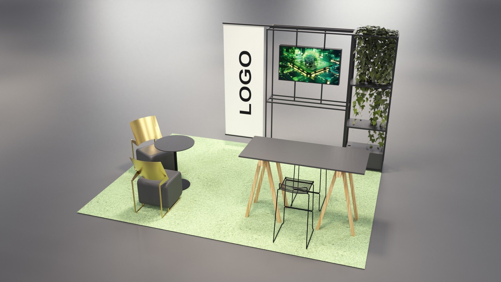 12 m²  booth preview